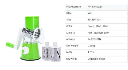 3-in-1 Rotary Drum Grater