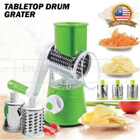3-in-1 Rotary Drum Grater